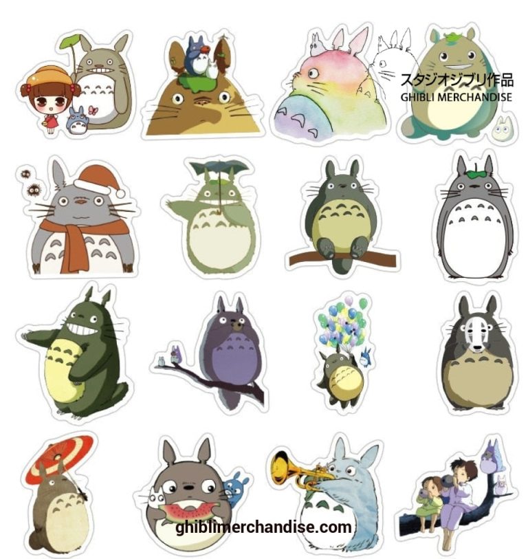 10/50pcs Totoro Waterproof Stickers Studio Ghibli Store