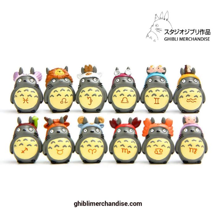 12Pcs/lot Totoro Hat Cute Figurines Toys