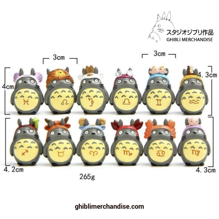 12Pcs/lot Totoro Hat Cute Figurines Toys Stand 12Pcs