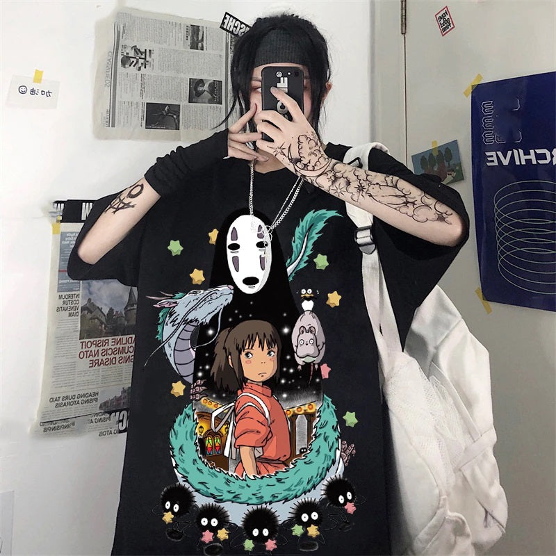 Spirited Away Chihiro & No Face Harajuku T-Shirt - Studio Ghibli Store