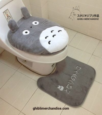 3Pcs Totoro Bathroom Set Toilet Cover Winter Warm Soft Plush