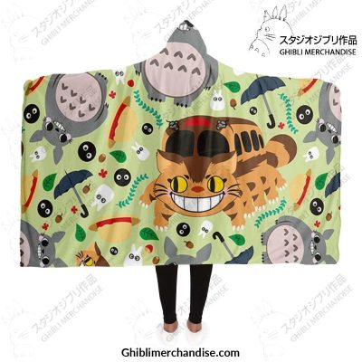 Cute Funny Totoro Hooded Blanket Adult / Premium Sherpa - Aop
