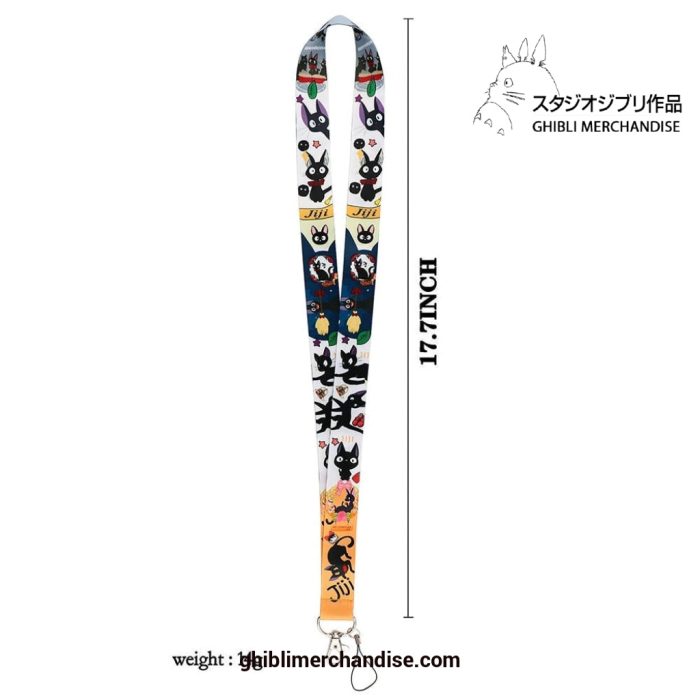 Cute Kikis Delivery Service Black Cat Lanyard