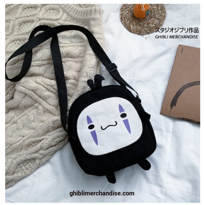 Cute Spirited Away No Face Man Plush Bag Blue