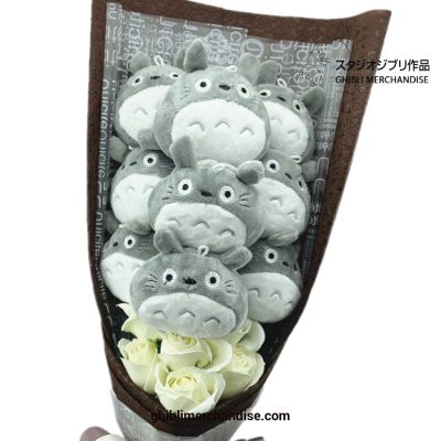 Cute Totoro Plush Flower Bouquet Creative Gift For Graduation/birthday/valentine