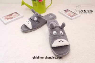Cute Totoro Plush Winter Warm Slippers Girls M(36-38 Yards) / Gray B