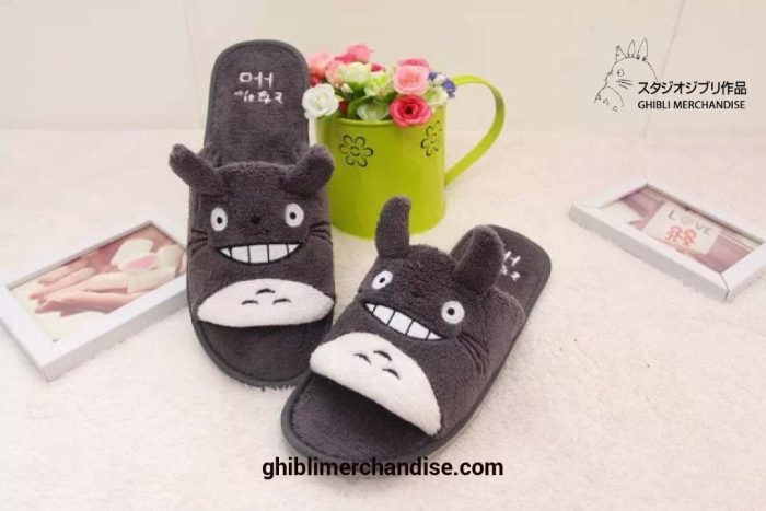 Cute Totoro Plush Winter Warm Slippers Girls M(36-38 Yards) / Gray C