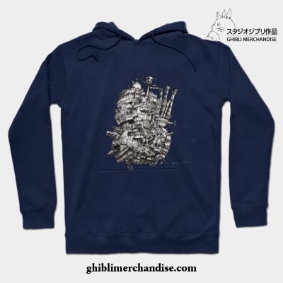 Howl_S Moving Castle Hoodie Navy Blue / S