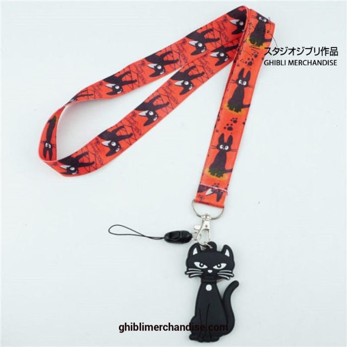 Kikis Delivery Service Jiji Black Cat Red Neck Strap Lanyard 3