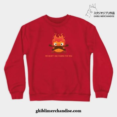 My Heart Only Burns For You Crewneck Sweatshirt Red / S