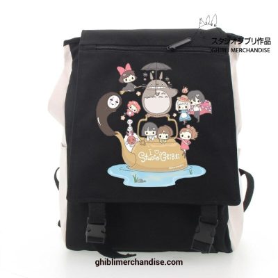 New Studio Ghibli Chibi Cute Backpack Black