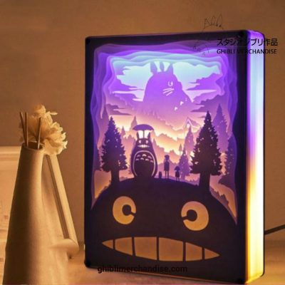Novelty 3D Paper Carving Night Light Totoro Lamp Home Decor