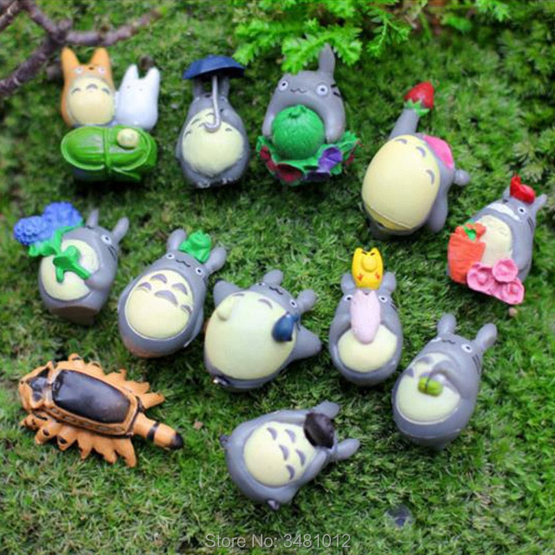 12pcs Studio Ghibli Totoro Mini Resin Action Figures