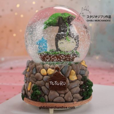 Totoro Rainbow Glowing Snowflakes Crystal Ball Music Box 1