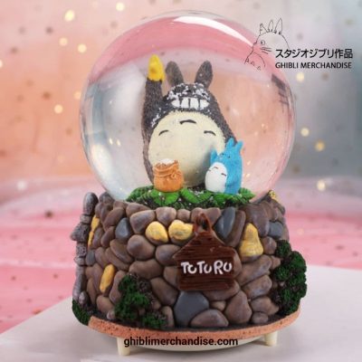 Totoro Rainbow Glowing Snowflakes Crystal Ball Music Box 2