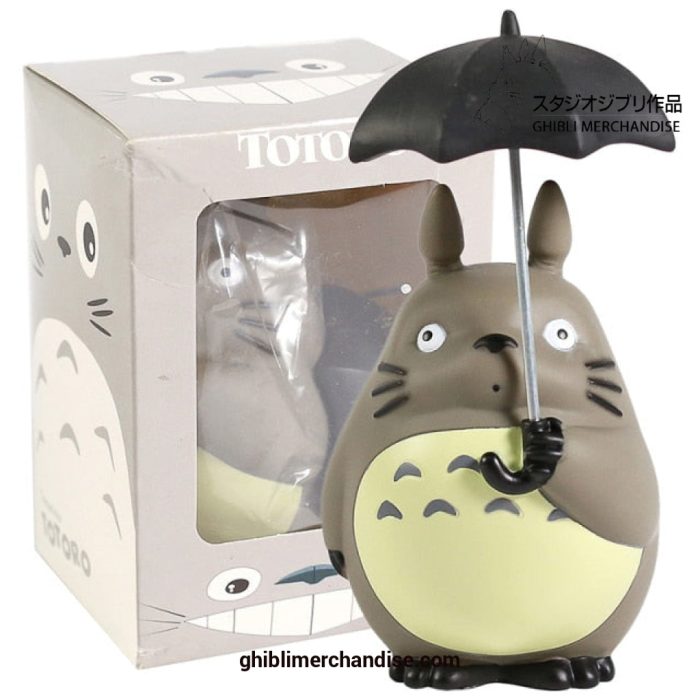 Totoro With Umbrella Pvc Figure Collectible Model Toy