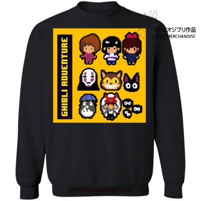 8 Bit Ghibli Adventures Sweatshirt Black / S