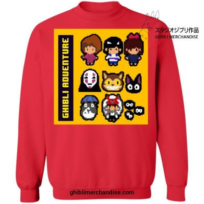 8 Bit Ghibli Adventures Sweatshirt Red / S