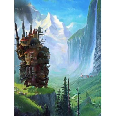 Ship Howl's Moving Castle Canvas Wall Art Home Decor