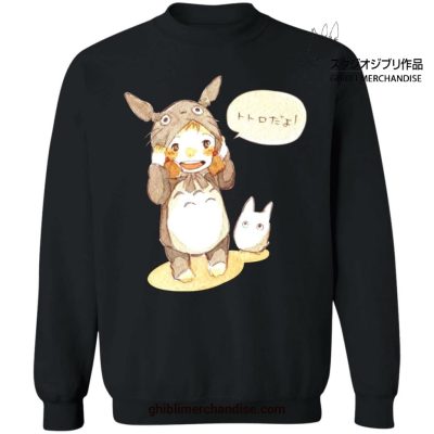Baby Totoro And Mei Sweatshirt Black / S
