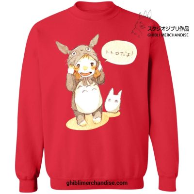Baby Totoro And Mei Sweatshirt Red / S
