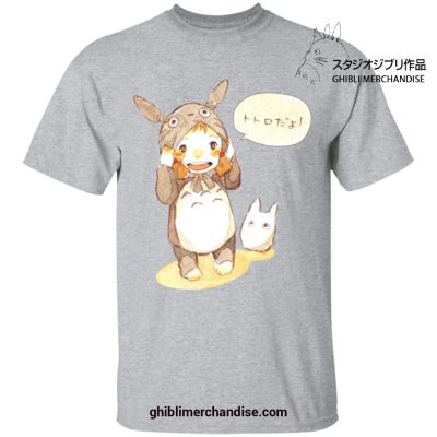 Baby Totoro And Mei T-Shirt Gray / S