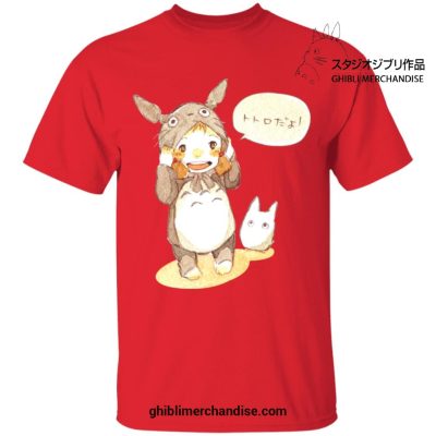 Baby Totoro And Mei T-Shirt Red / S