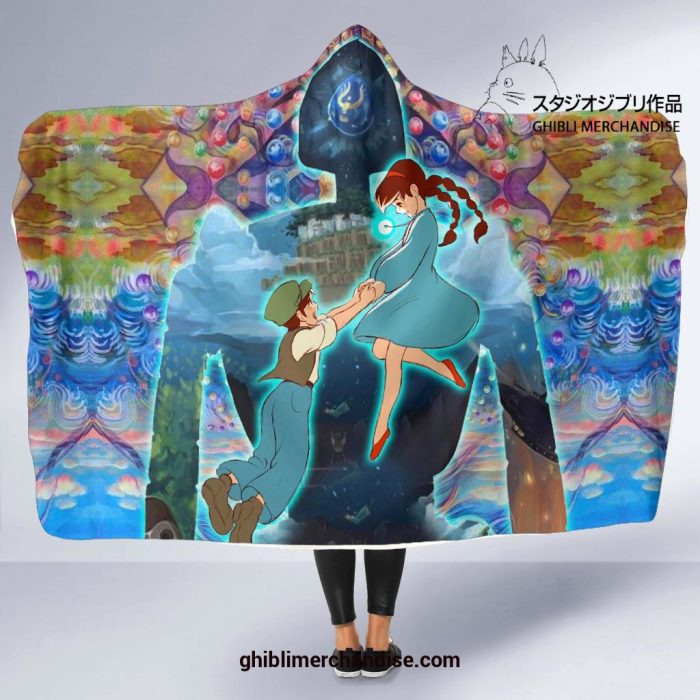 Castle In The Sky Hooded Blanket