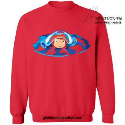 Cute Ponyo First Trip Sweatshirt Red / S