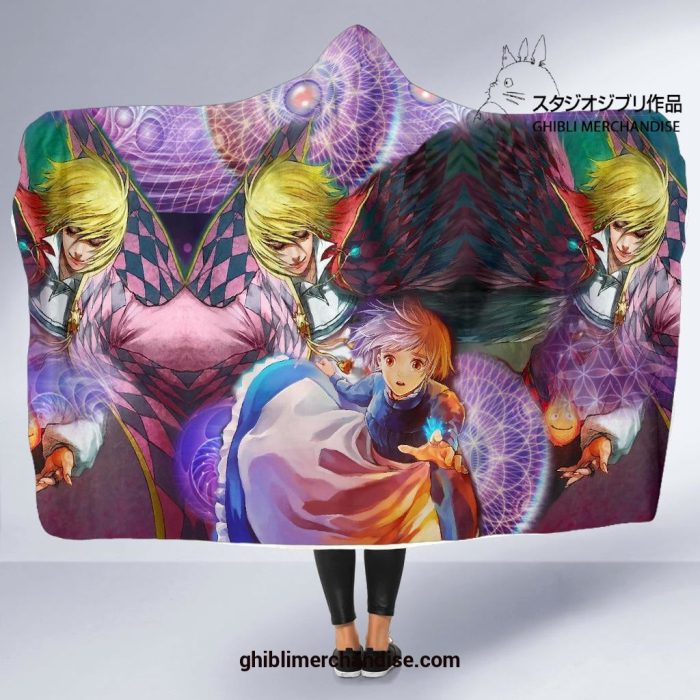 Enlightened Howls Moving Castle Hooded Blanket