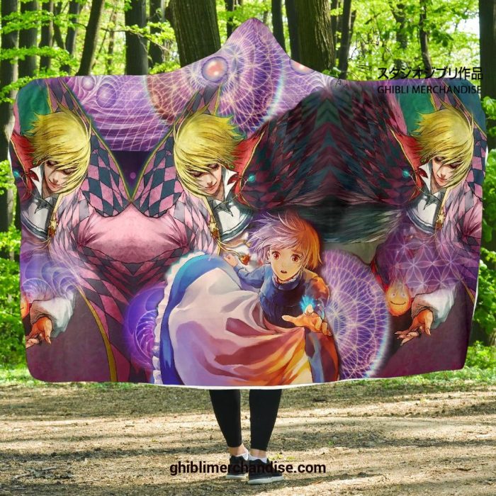 Enlightened Howls Moving Castle Hooded Blanket