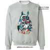 Ghibli World In Totoro Shape Sweatshirt Gray / S