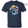 Howls Moving Castle In Circle T-Shirt Navy Blue / S