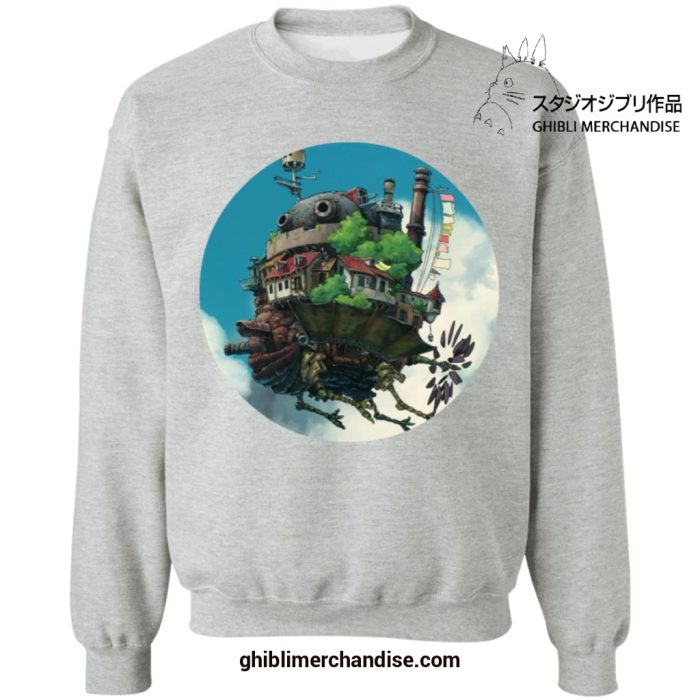Howls Moving Castle In The Sky Sweatshirt Gray / S