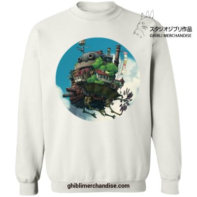 Howls Moving Castle In The Sky Sweatshirt White / S
