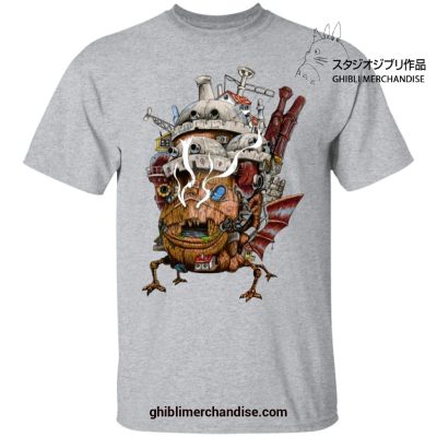 Howls Moving Castle Smoking T-Shirt Gray / S