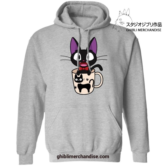 Jiji In The Cat Cup Hoodie Gray / S