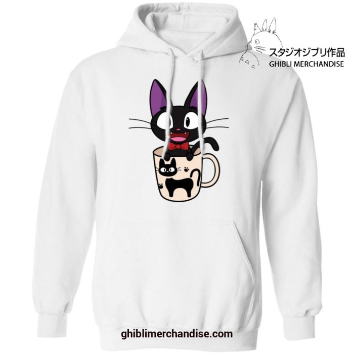 Jiji In The Cat Cup Hoodie White / S
