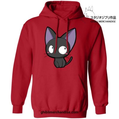 Kikis Delivery Service Chibi Style Jiji Hoodie Red / S