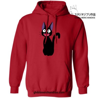 Kikis Delivery Service Cute Jiji Cat Hoodie Red / S