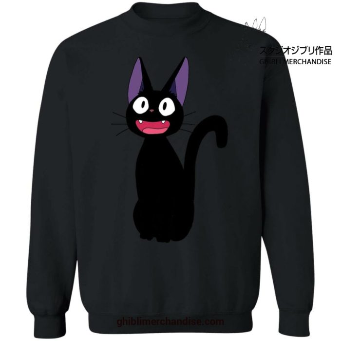 Kikis Delivery Service Cute Jiji Cat Sweatshirt Black / S