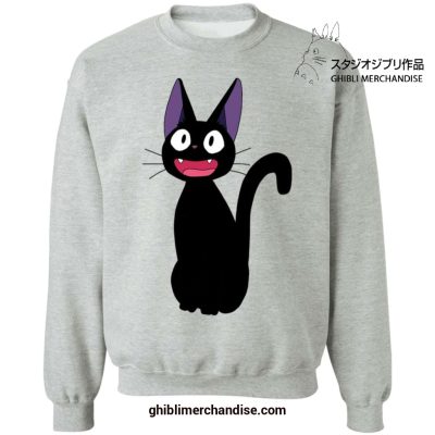Kikis Delivery Service Cute Jiji Cat Sweatshirt Gray / S