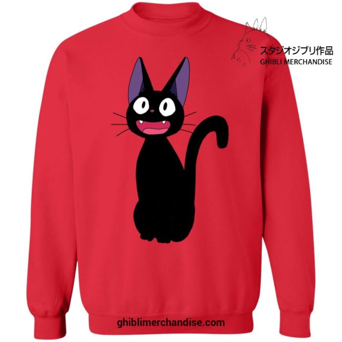 Kikis Delivery Service Cute Jiji Cat Sweatshirt Red / S
