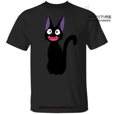 Kikis Delivery Service Cute Jiji Cat T-Shirt Black / S