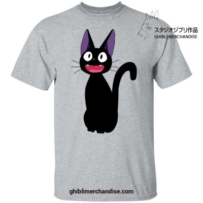 Kikis Delivery Service Cute Jiji Cat T-Shirt Gray / S