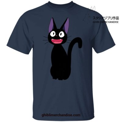 Kikis Delivery Service Cute Jiji Cat T-Shirt Navy Blue / S