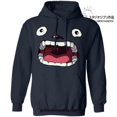 My Neighbor Totoro With Big Mouth Hoodie Navy Blue / S