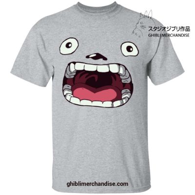 My Neighbor Totoro With Big Mouth T-Shirt Gray / S