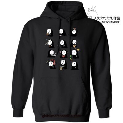 No Face Cute Emotion Collection Hoodie Black / S