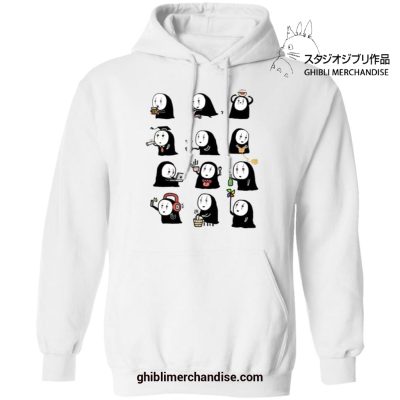 No Face Cute Emotion Collection Hoodie White / S